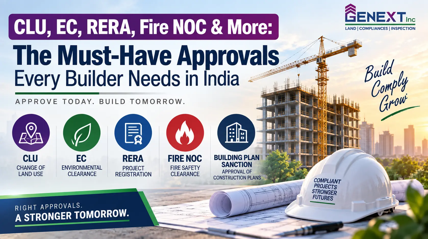 CLU, EC, RERA, Fire NOC & More: The Must-Have Approvals Every Builder Needs in India